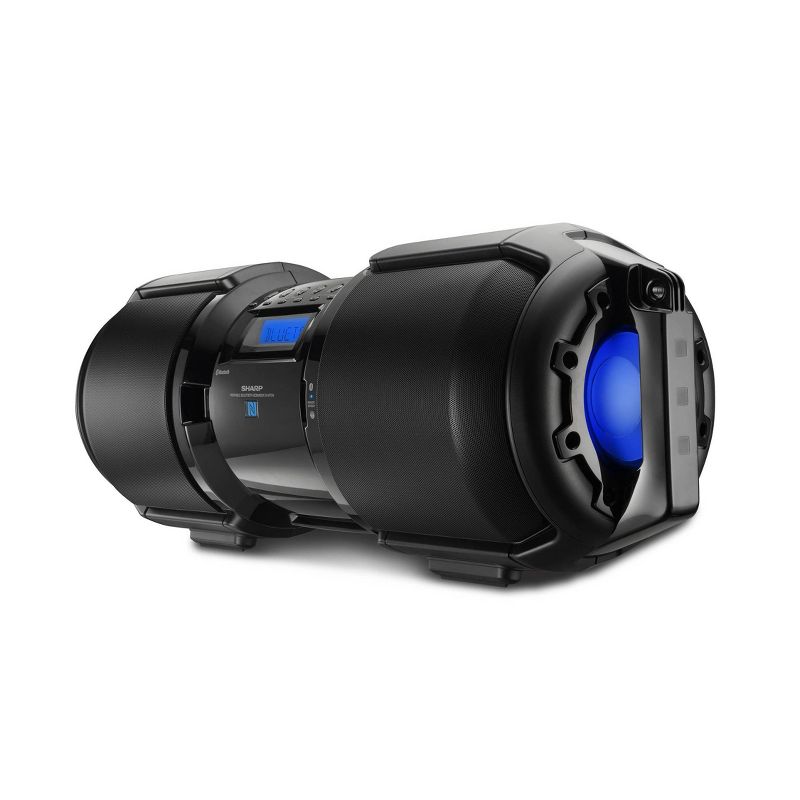 Sharp Portable Bluetooth Boom Box including Bass Boost with X-Bass (Apple and Android Compatible) - Black (GXBT9)