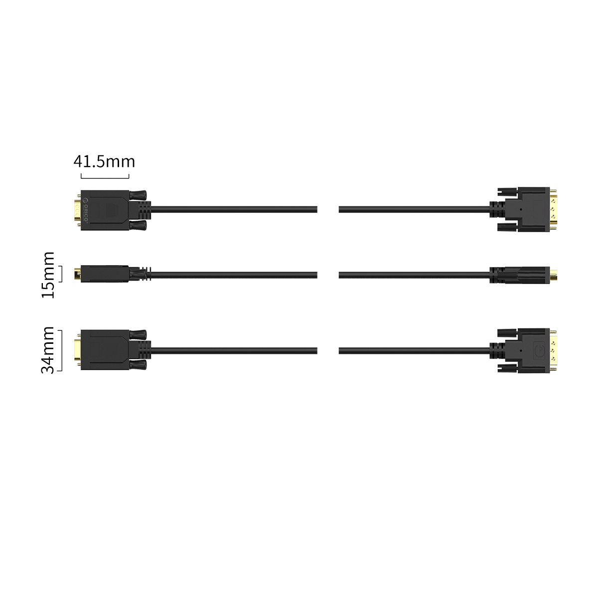 ORICO 1080P DVI-I 24+1 Male to VGA Female Cable DVI to VGA Adapter for PC/Laptop/DVD