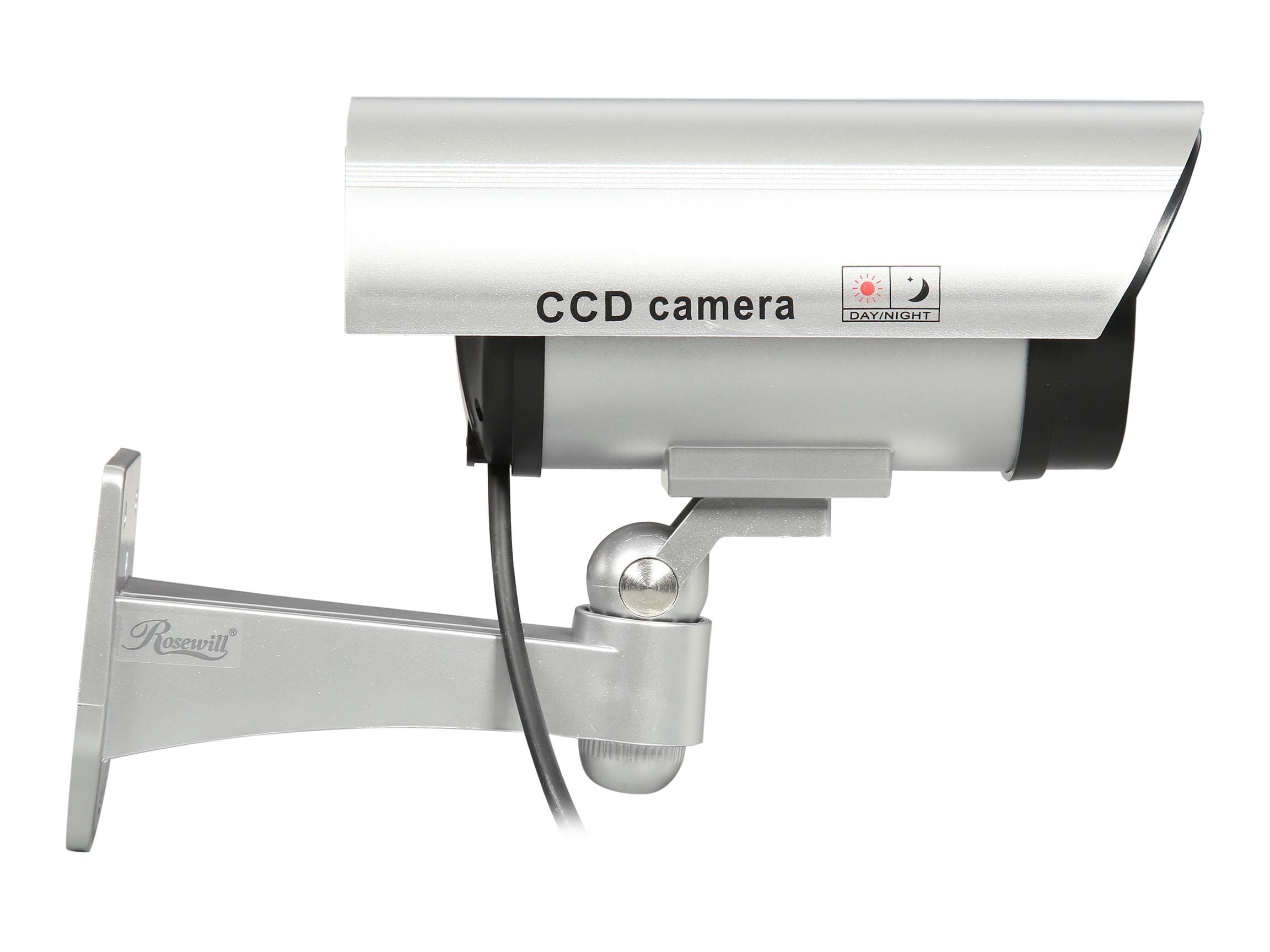 Rosewill Fake Security Surveillance CCTV Dummy Camera (2-PK), with LED Light & Warning Security Alert Sticker