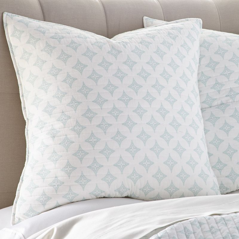 Brookwood Medallion Quilted Euro Sham - 2pk - Levtex Home