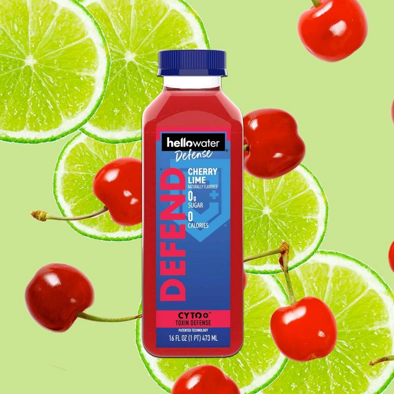 Hellowater Cherry Lime Defense Water - 16 fl oz Bottle
