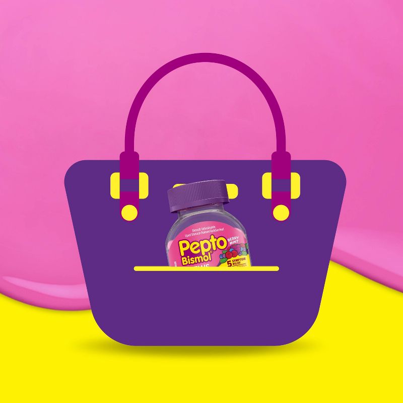 Pepto-Bismol Cool Chewable Tablets - Berry Mint - 24ct