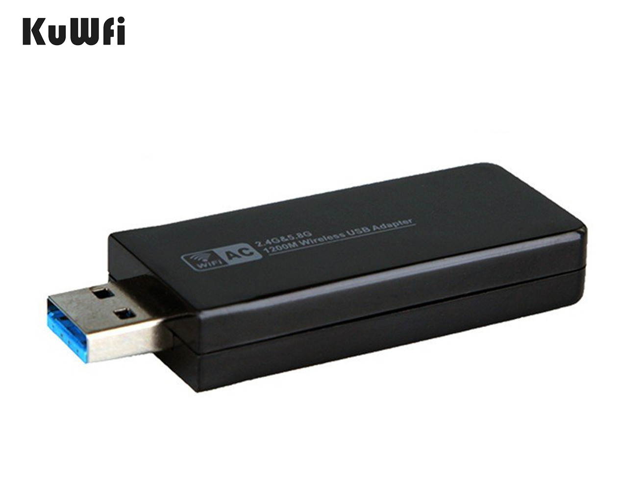 KuWFi USB Wireless WiFi Adapter 11AC 2.4G/5G Dual Band USB3.0 WiFi Adapter 1200Mbps Wireless Network Card Dongle