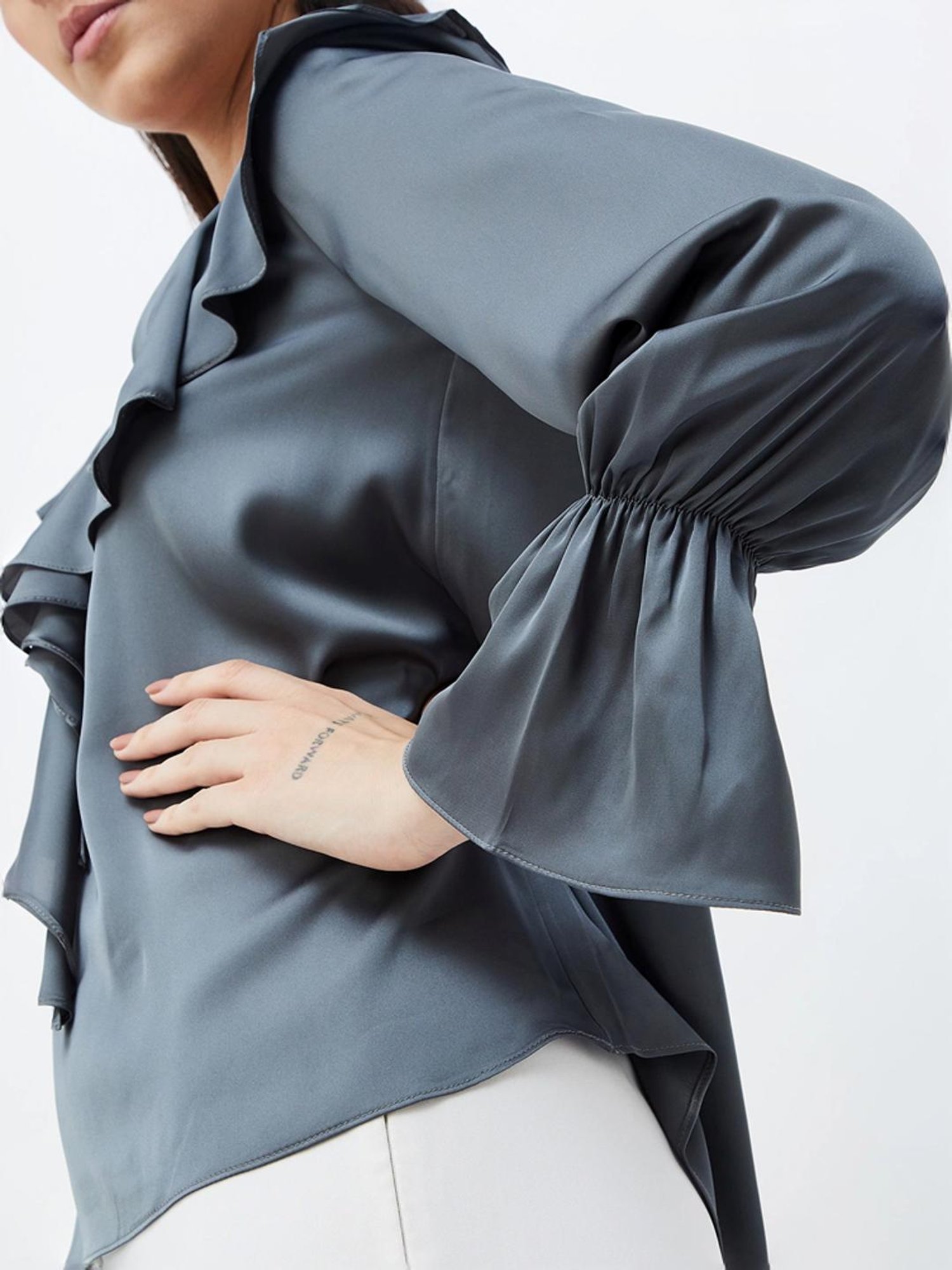 Code by Lifestyle Grey Regular Fit Top