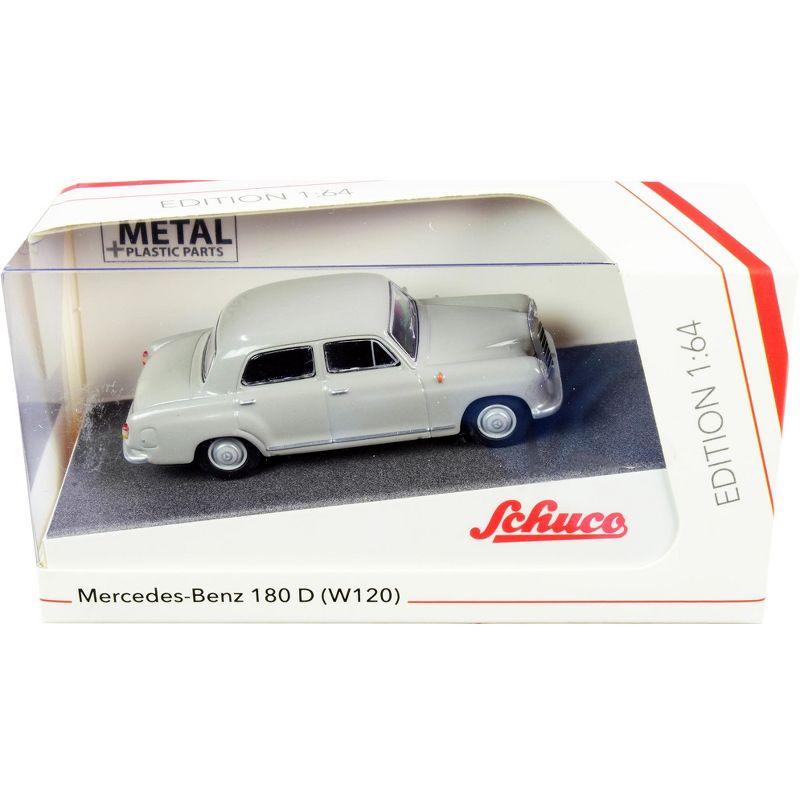 Mercedes Benz 180 D (W120) Ponton Gray 1/64 Diecast Model Car by Schuco