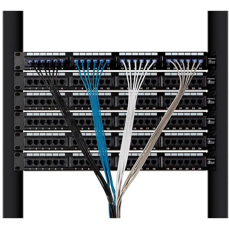 Monoprice Cat6A Ethernet Patch Cable - 7 Feet - Black | Network Internet Cord - RJ45, 550Mhz, UTP, Pure Bare Copper Wire, 10G, 30AWG, 5-Pack - SlimRun