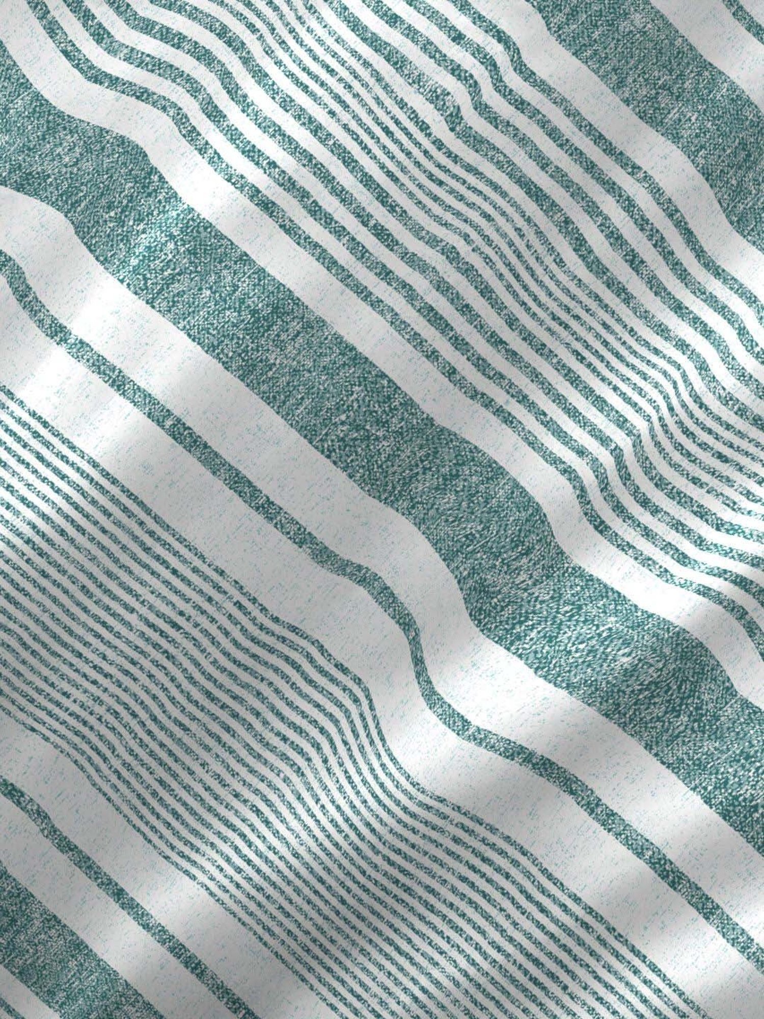 Boutique Living Signature Blue Cotton 300 TC Fitted Size Bedsheet with Pillow Cover