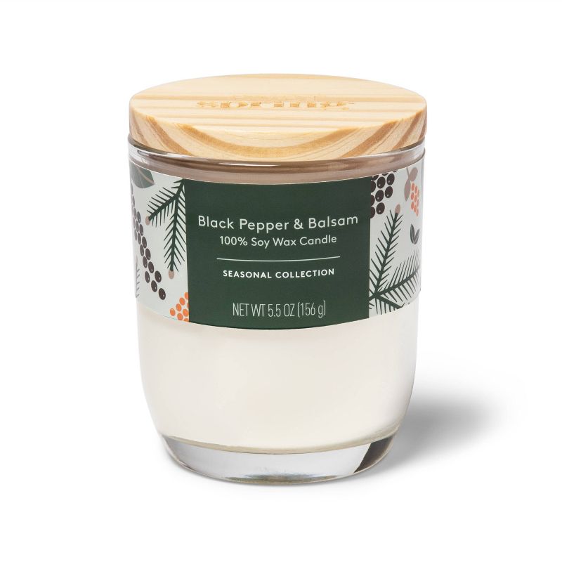 Soy Candle - Black Pepper & Balsam - 5.5oz - Everspring™