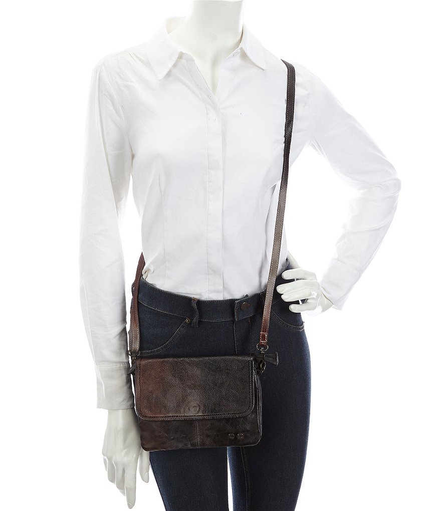 Bed Stu Tie Dye Collection Ziggy Distressed Flap Closure Crossbody Bag