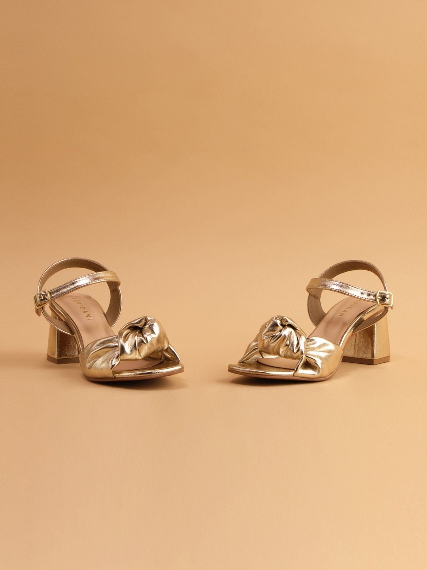 Eridani Women's Rhea Gold Ankle Strap Sandals