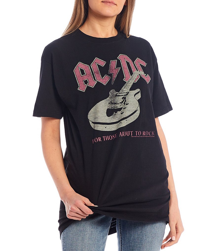 Junk Food AC/DC Guitar Short Sleeve Graphic Tee