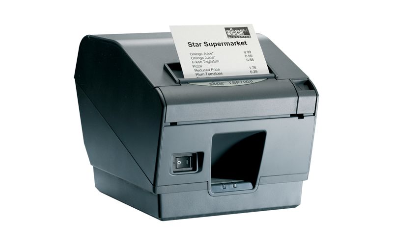 Star Micronics TSP743IIU-24GRY Direct Thermal Printer - Monochrome - Wall Mount - Receipt Print - 9.84 in/s Mono - 406 x 203 dpi - 3.25" Label Width