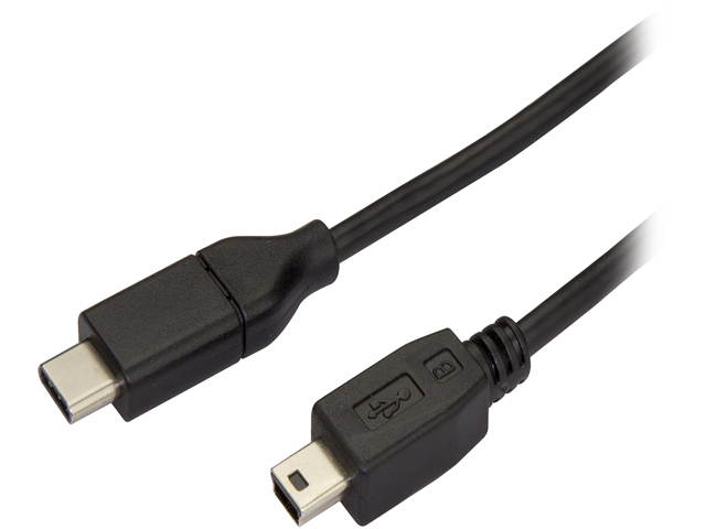 StarTech USB2CMB2M USB C to Mini USB Cable - 6 ft / 2m - M/M - USB 2.0 - Mini USB Cord - USB C to Mini B Cable - USB Type C to Mini USB