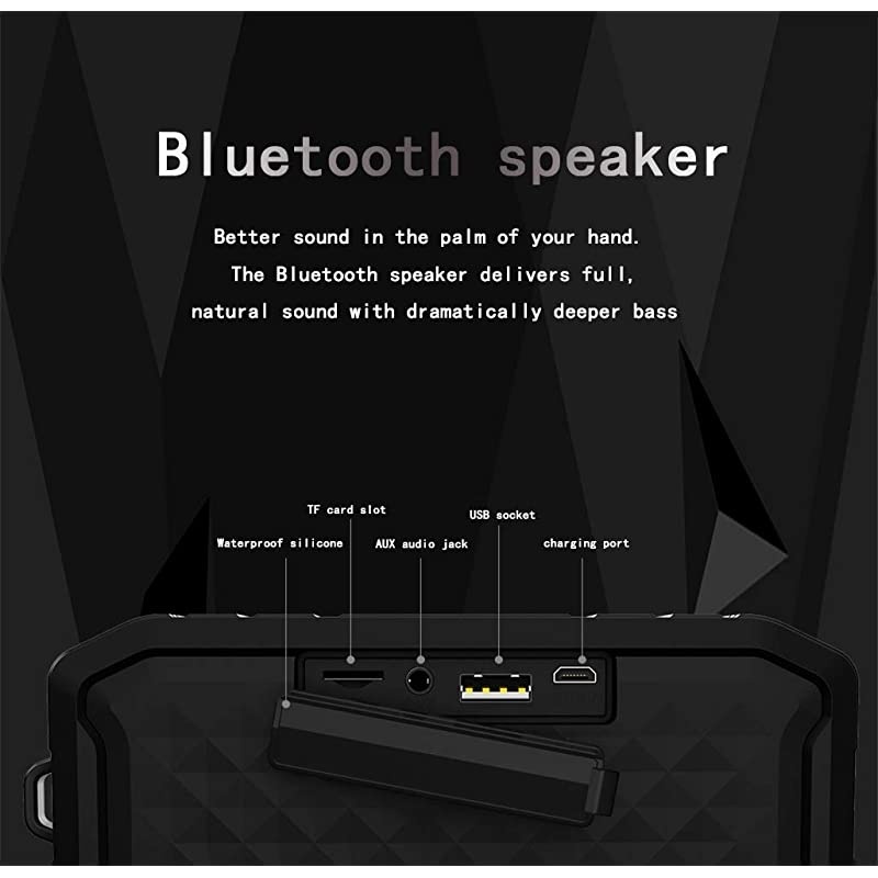 Bluetooth Speaker Trenbadercom Portable Speaker Outdoor with IPX7 Silicone ShockDustproof for Travel Camping Hiking Wireless Bass Stereo Bluetooth 50 8H Playtime Mic Green