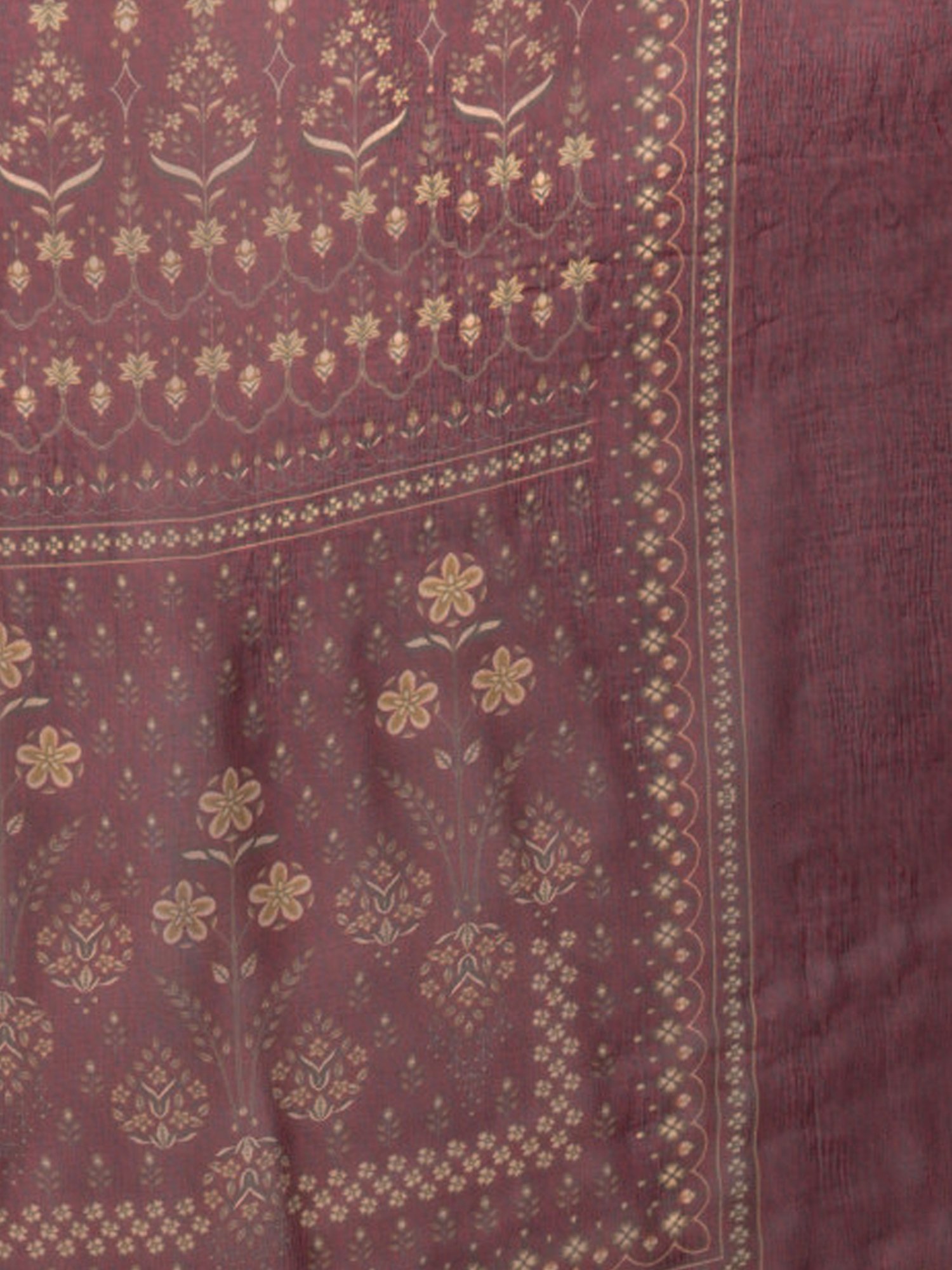 Saree Mall Maroon Embroidered Dress Material