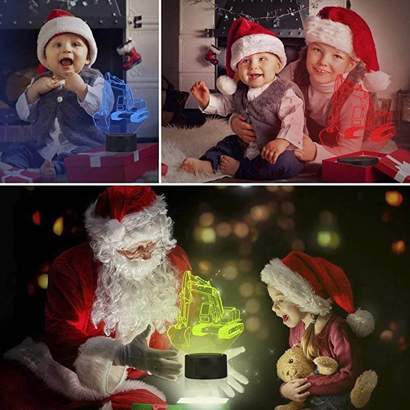 3D Lamp LED Optical Illusion Night Light for Kids Nursery Bedroom YKL World 7 Color Changing Bedside Table Lights Birthday Gift Toys for Boys