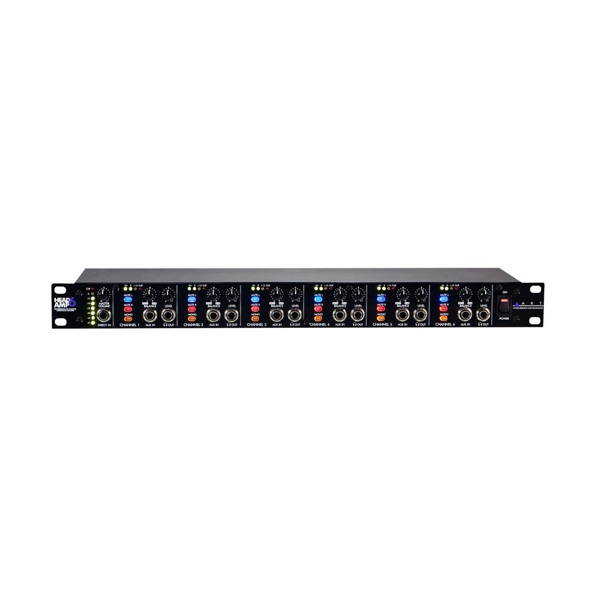 ART HeadAmp6 6-Channel Rack mount Headphone Amplifier Amp NEW