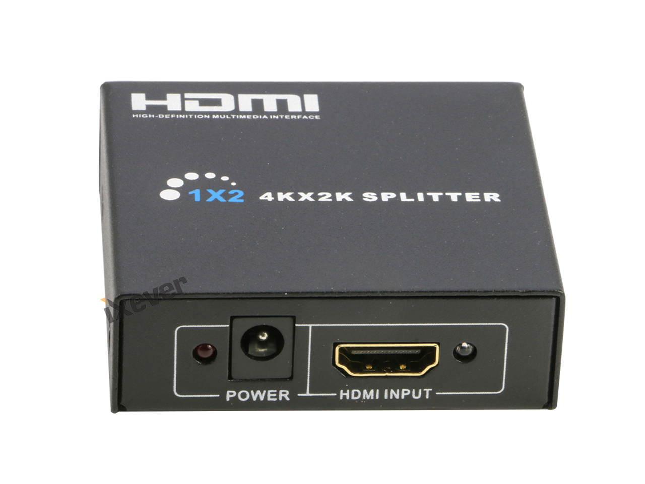 HDMI Splitter 1 in 4 Out V1.4b, iXever Powered HDMI Video Splitter with AC Adapter Duplicate/Mirror Screen Monitor Supports Ultra HD 4Kx2K@30Hz 1080P and 3D Resolutions (1 Input to 4 Outputs)