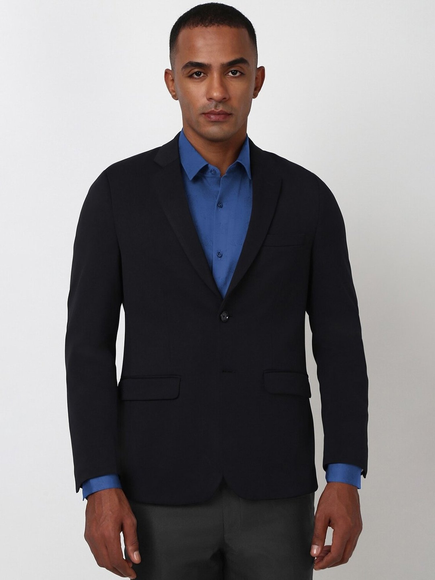 Vastramay Black Regular Fit Blazer