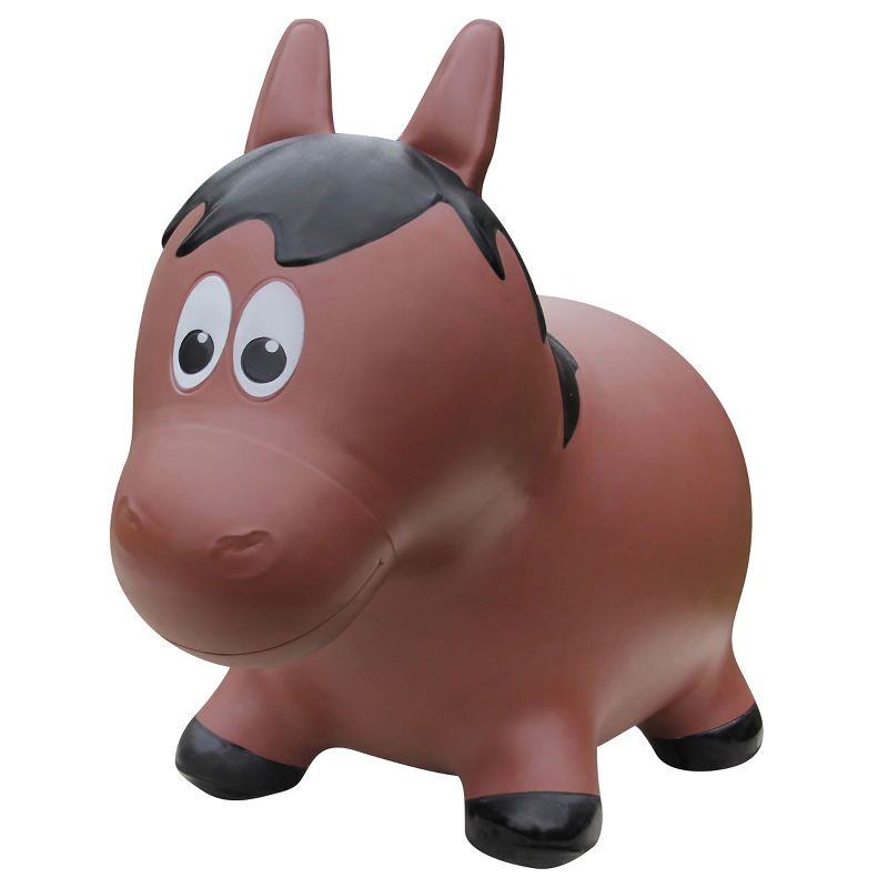 Farm Hoppers Inflatable Bouncing Brown Horse