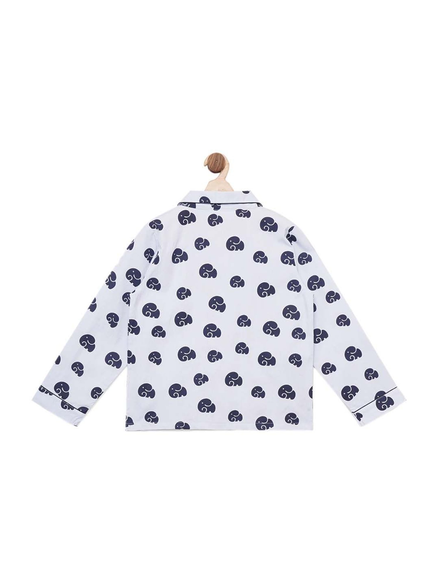 Fluffalump Boys Multicolor Cotton Printed Nightwear Top & Pants Set