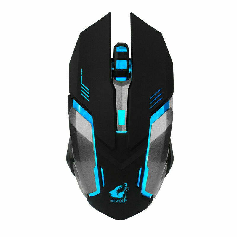 LED Rechargeable Wireless Backlit USB Optical Ergonomic Gaming X7 Mouse Mice