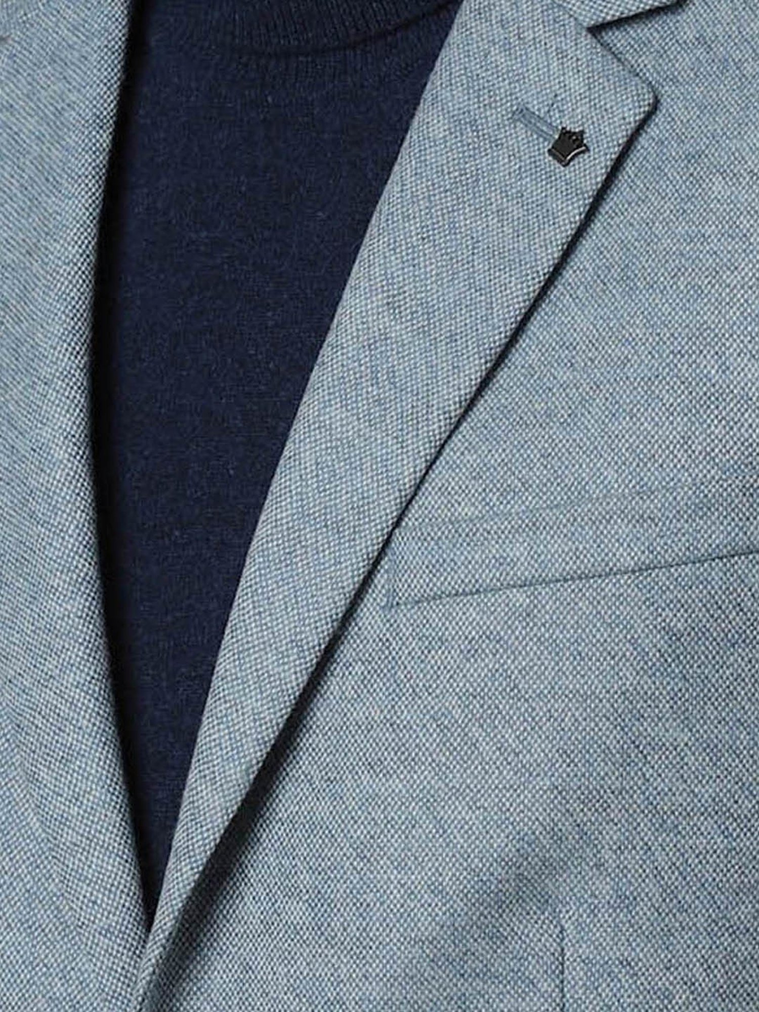 Louis Philippe Light Blue Regular Fit Blazer