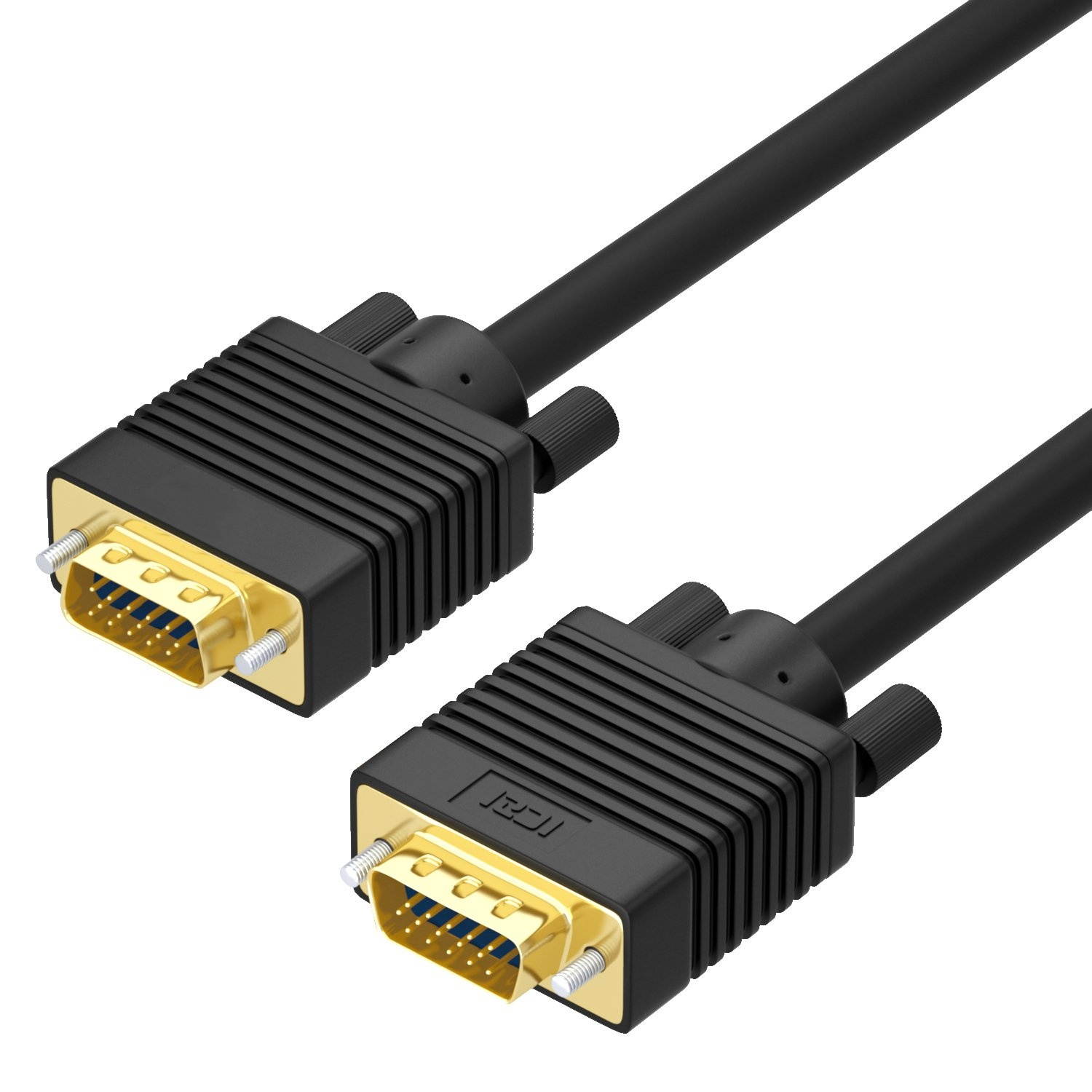 VGA Cable, ICZI VGA to VGA Cable Gold Plated High Resolution for Computer an Monitor - Black