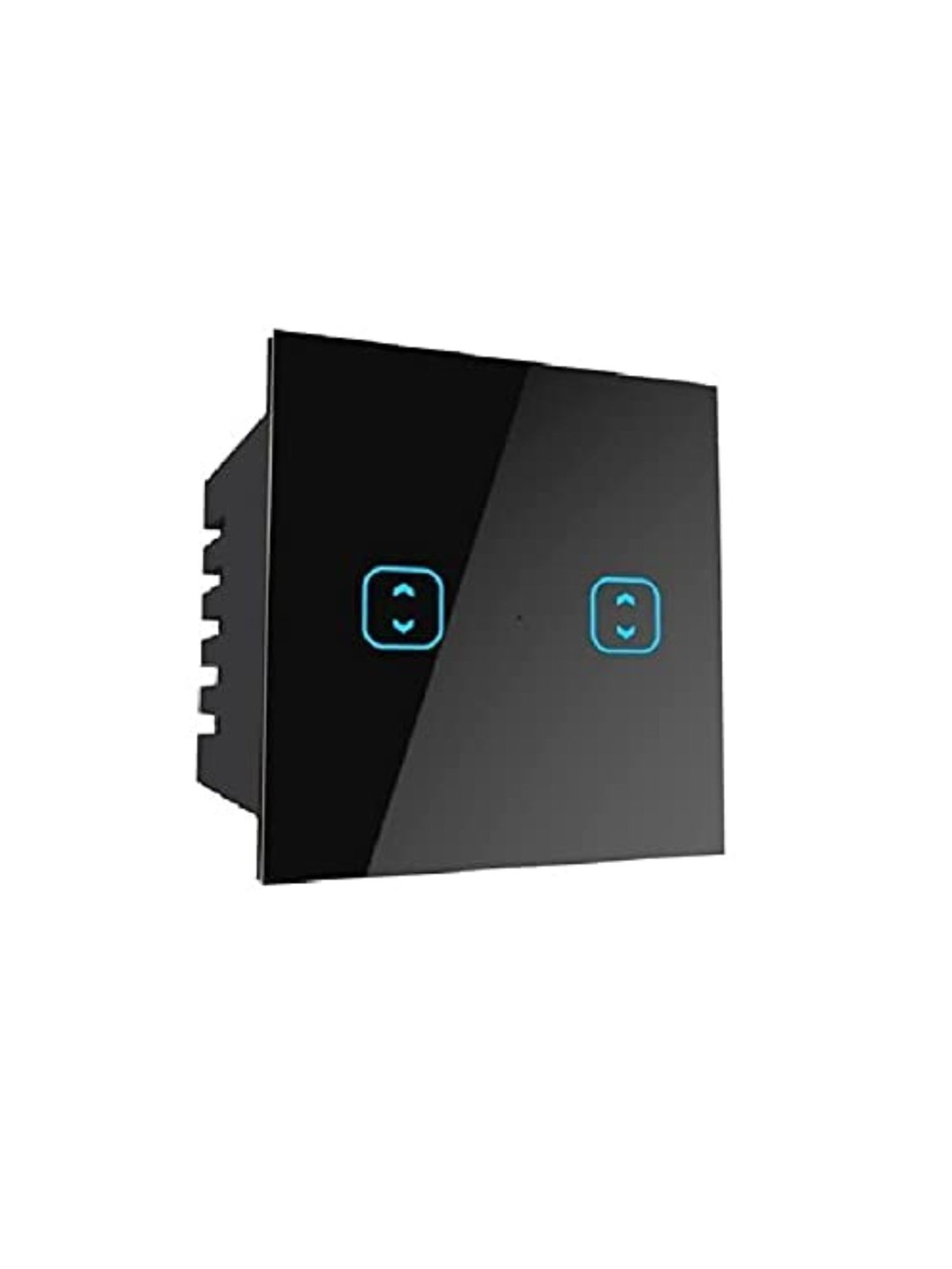 Teqooz 2-Way 2-Touch Smart Wi-Fi plus Bluetooth Switch (Black)