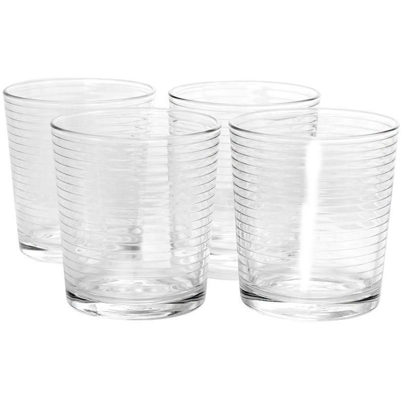 Pasabahce Doro 4 Piece 7 Ounce Juice Glass Set in Clear Glass