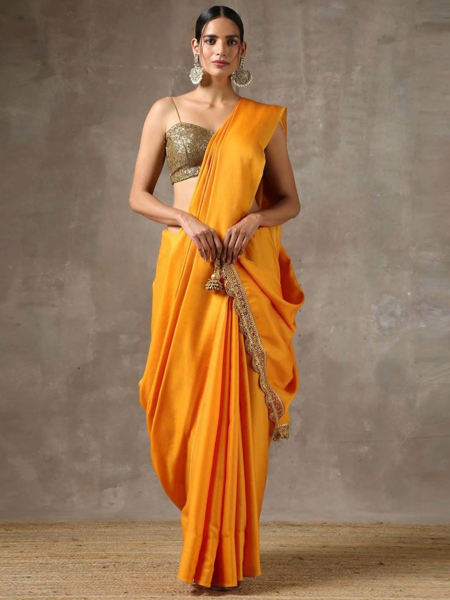 Swtantra Golden Embellished Readymade Blouse