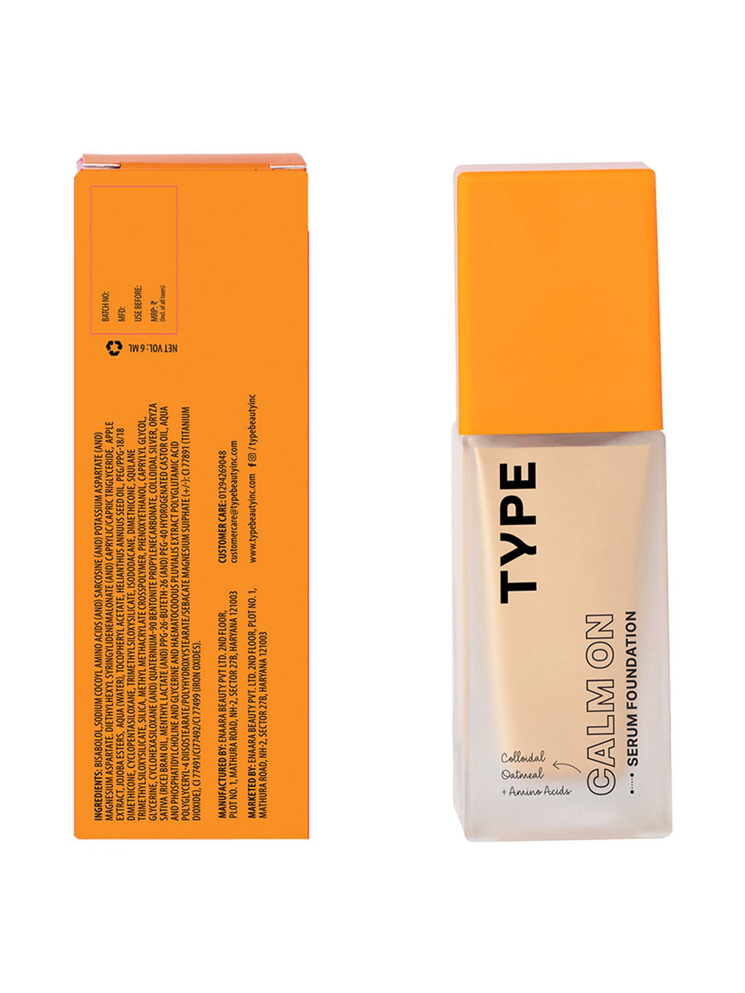 TYPE BEAUTY Calm On Serum Foundation Latte - 30 ml