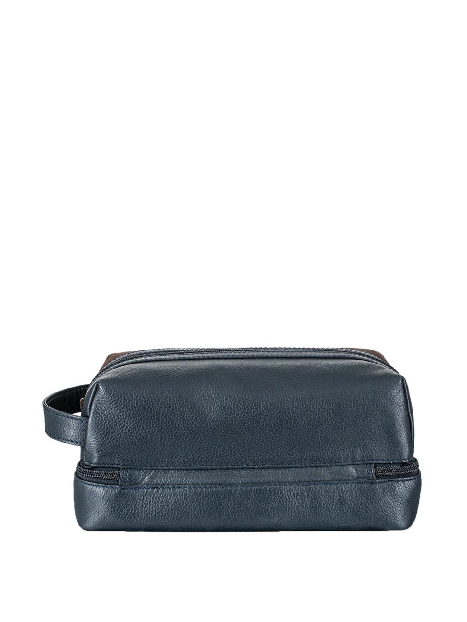 Mai Soli  Navy Solid Small Wrislet Toiletry Pouch