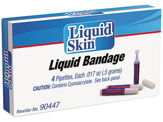 PhysiciansCare ACM90447 Liquid Bandage, 0.017 oz Pipette, 4/Box