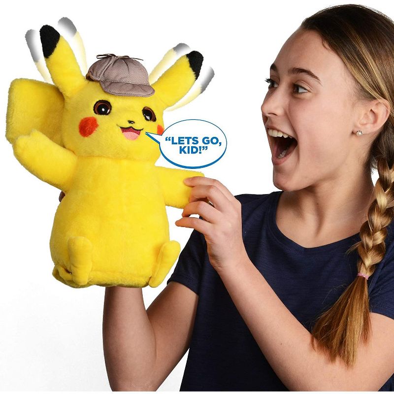 Jazwares Pokemon Detective Pikachu Movie Interactive Talking Plush Toy 12"