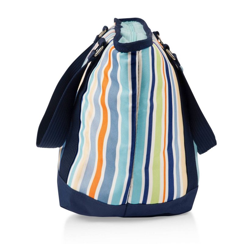 Oniva Topanga 19qt Cooler Tote Bag - Sky Blue with Multi Stripe Pattern