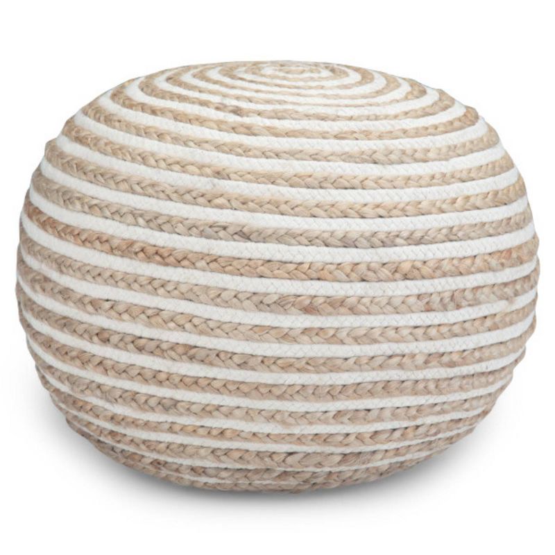 Deni Round Pouf Natural Jute - WyndenHall