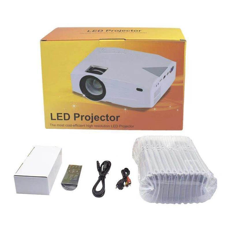 80 lumens 1080P HD Multimedia Mini Portable LED Projector, Support HDMI / VGA / AV / USB / SD Card, Model: H80(Black)