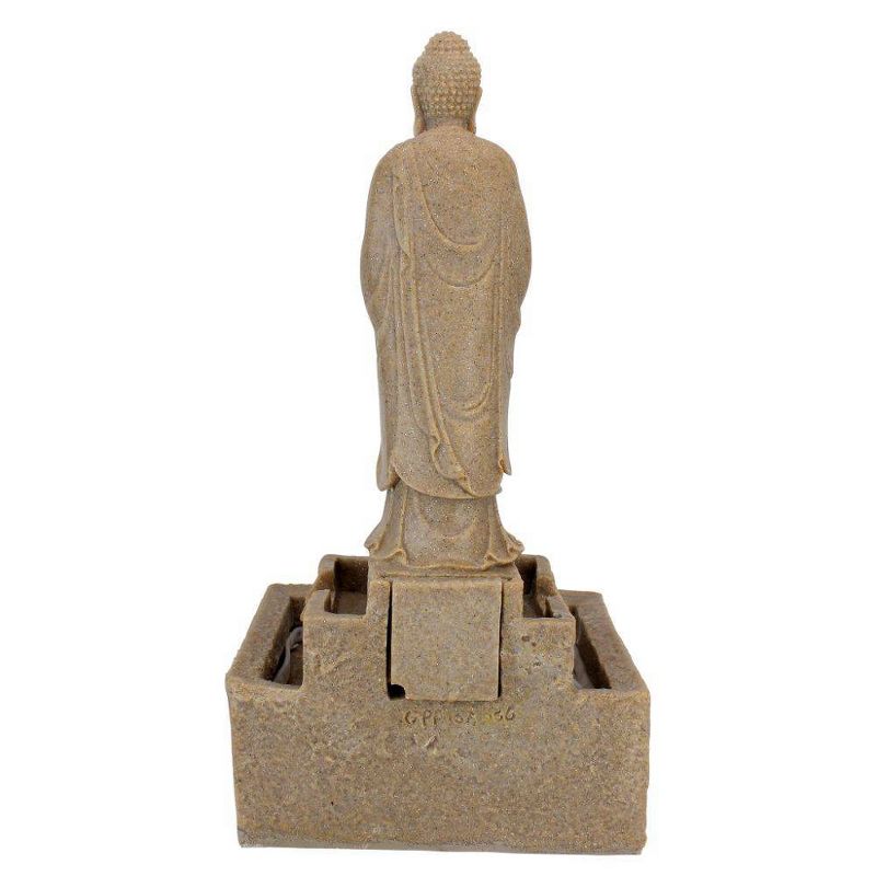 Medium Earth Witness Buddha Illuminated Garden Fountain - Acorn Hollow