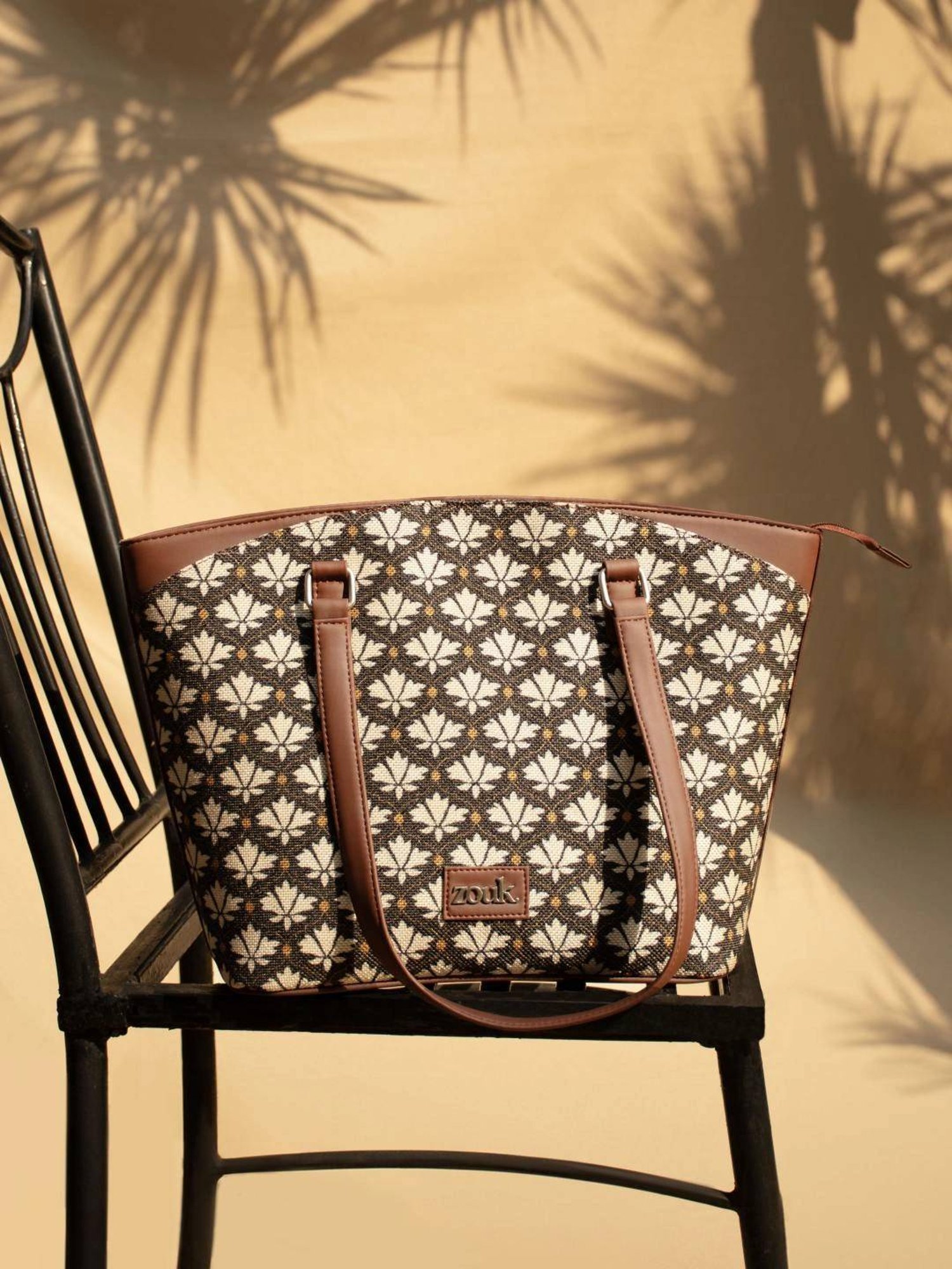 ZOUK Bidri Kaiser Printed Tote Handbag