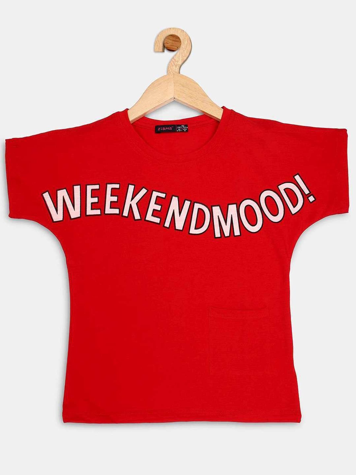 ZIAMA Kids Red Printed Top