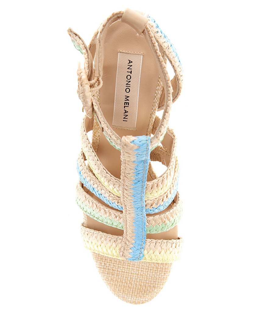 Antonio Melani Gwindolin Raffia T-Strap Dress Sandals