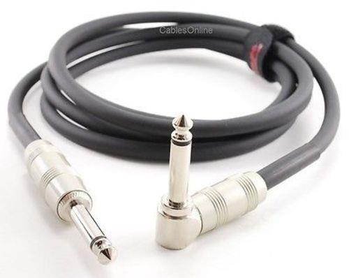 6ft. Kirlin 1/4" Mono Straight/Right-Angle Male/Male Instrument Cable