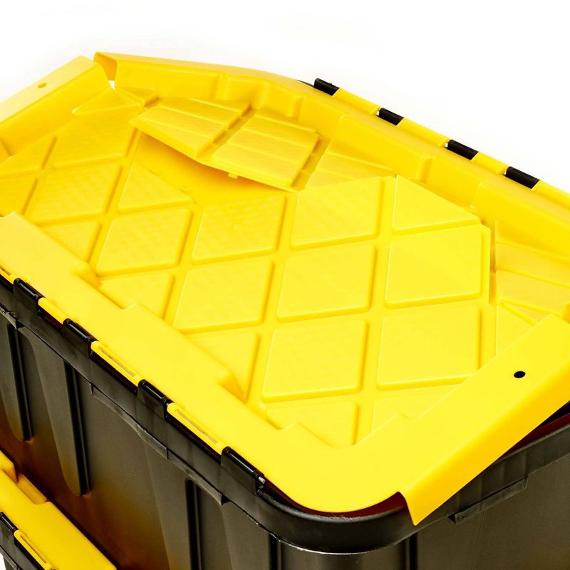 6pk 15gal Durabilt Flip Cover Tough Container - Homz