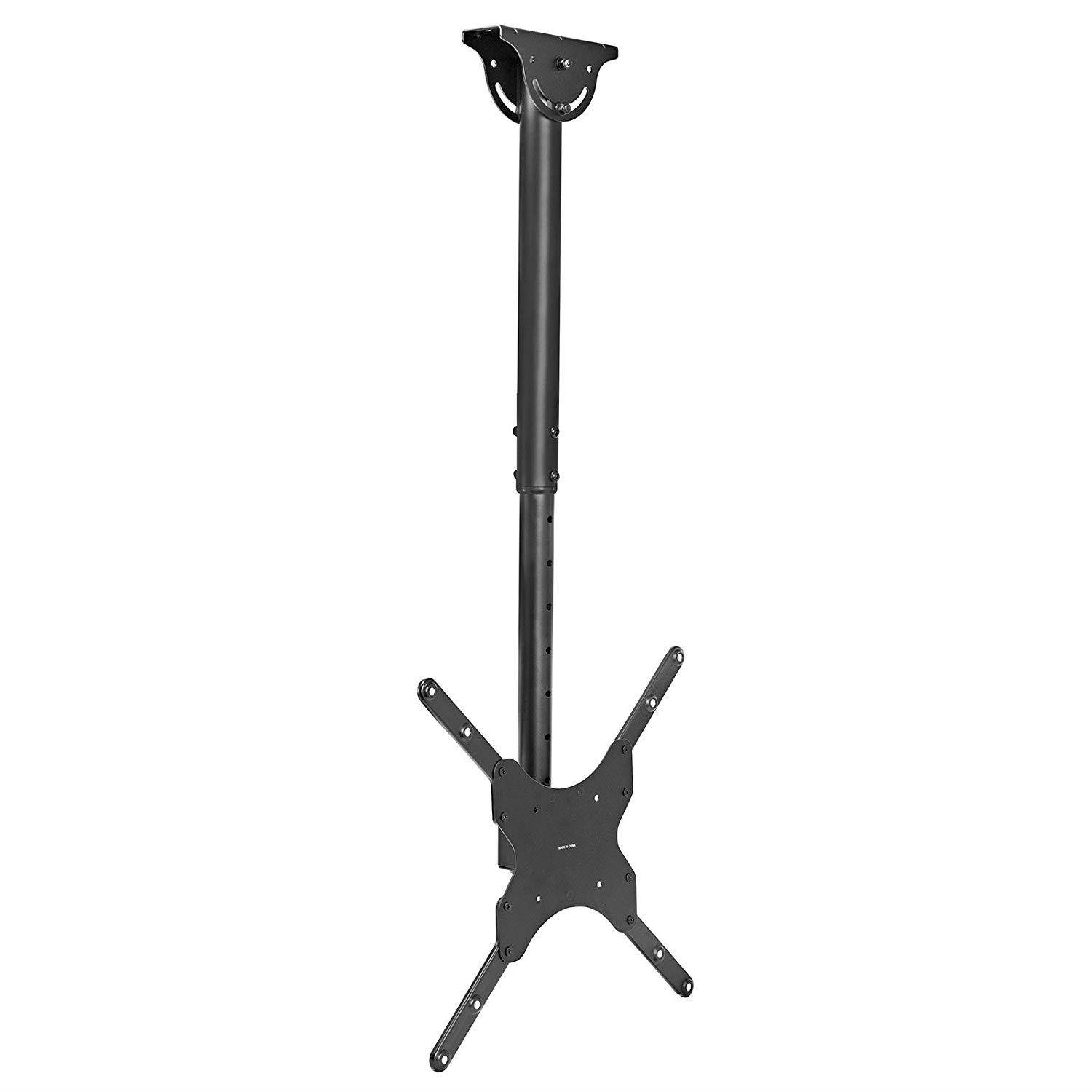 Mount Factory Universal Tilt and Swivel Ceiling TV Mount Bracket with Adjustable Pole Height fits most 26" to 55" Flat Panels