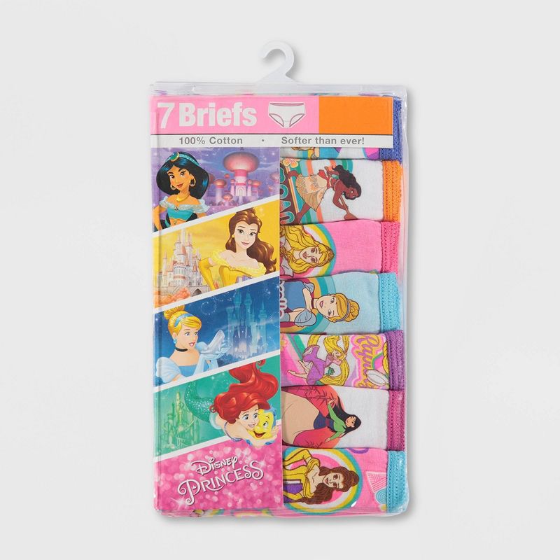 Toddler Girls' Disney Princess 7 Pack Underwear 2T-3T