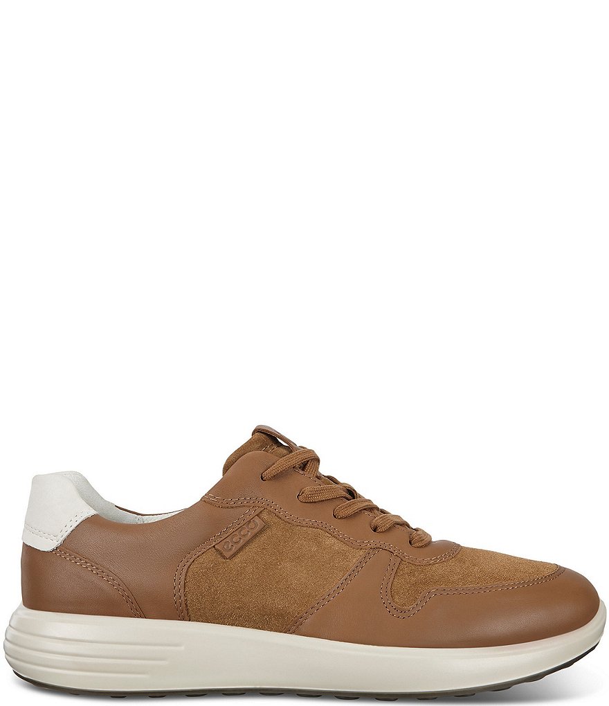 ECCO Men's Soft 7 Runner Suede and Leather Classic Sneakers