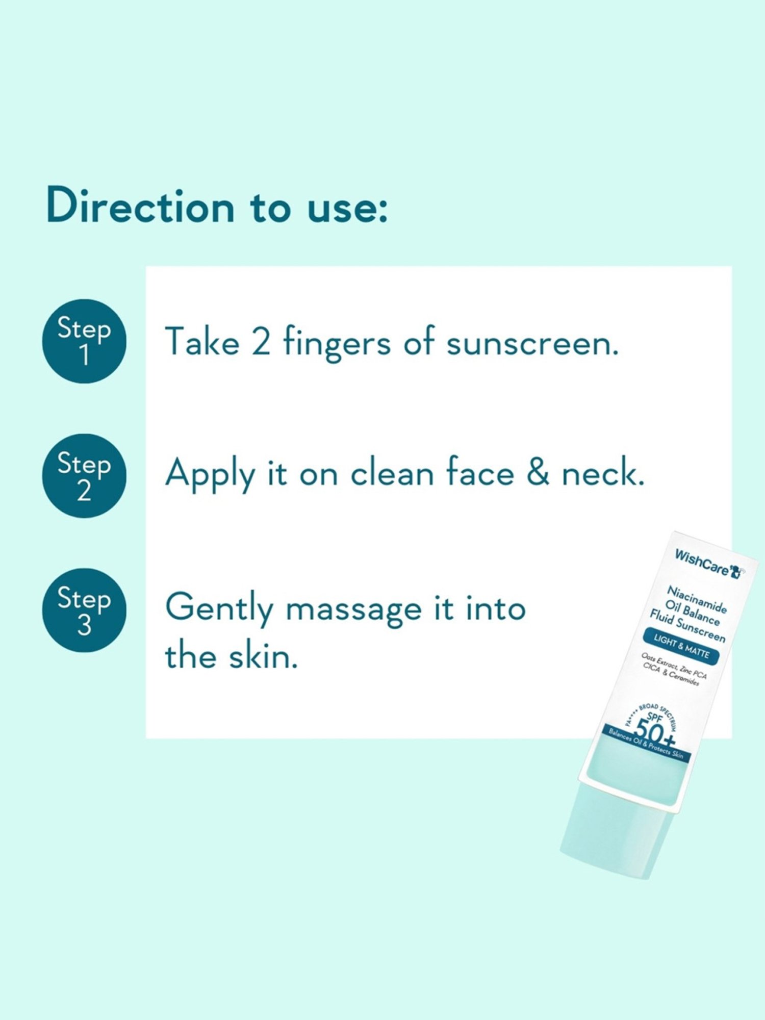 Wishcare Niacinamide Oil Balance Sunscreen SPF 50 PA++++ - 50 gm