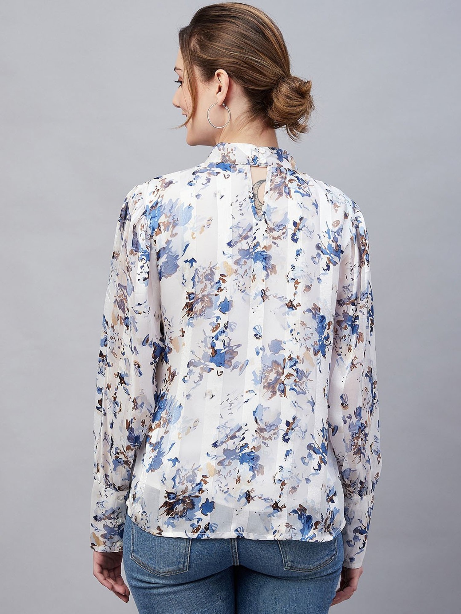 Carlton London White Floral Top