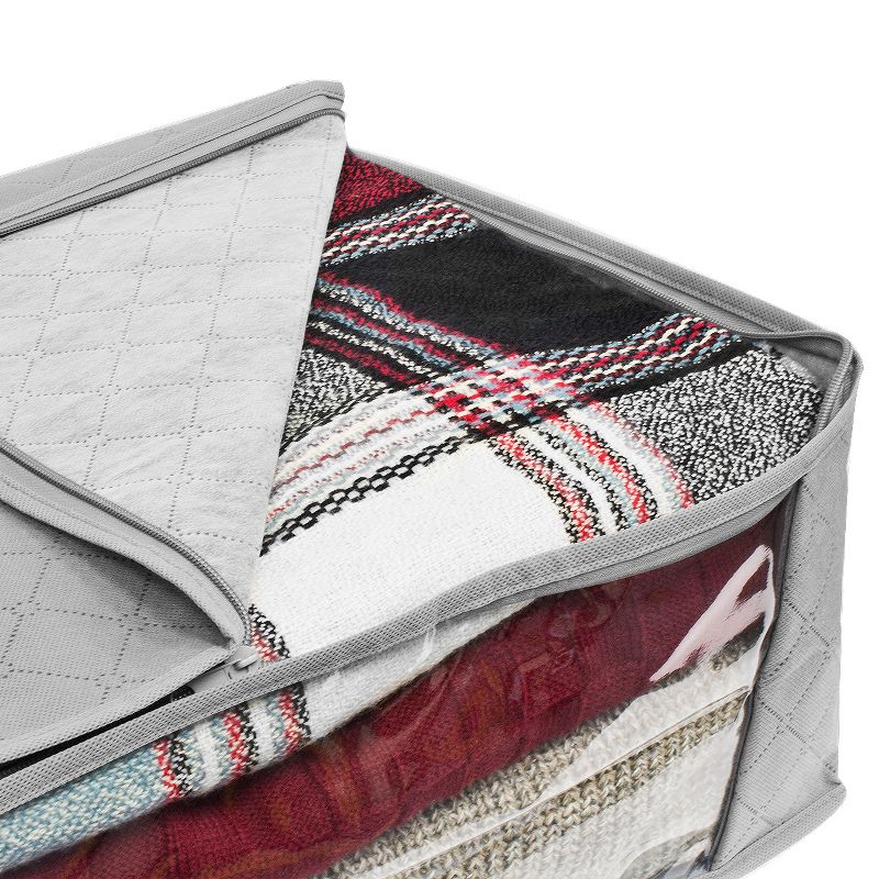 Sorbus 3pc Storage Bamboo Charcoal Fiber Clothing Organizer Bags Set